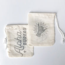 Load image into Gallery viewer, Hand stamped, Small Reusable Cotton Muslin Bag