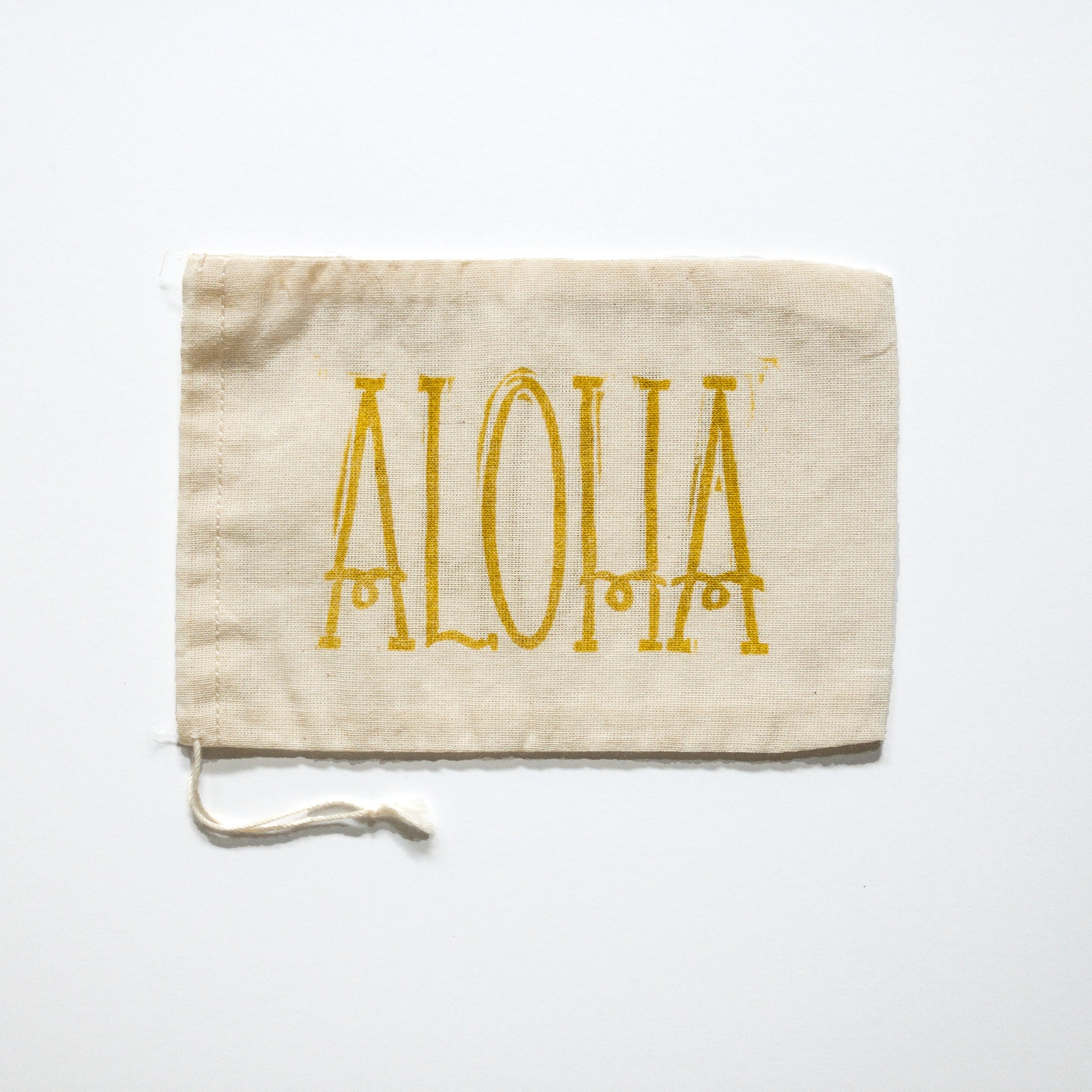 Artisan Block Printed Cotton Muslin Bag - Aloha