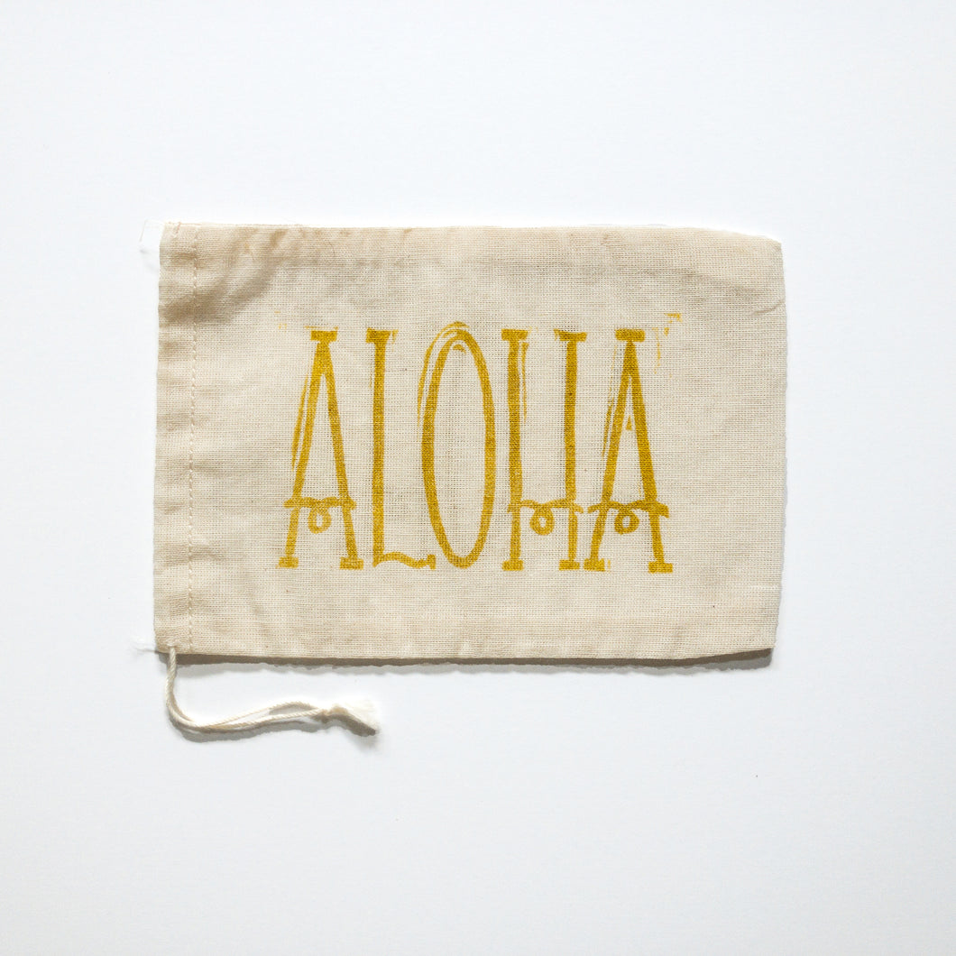 Artisan Block Printed Cotton Muslin Bag - Aloha